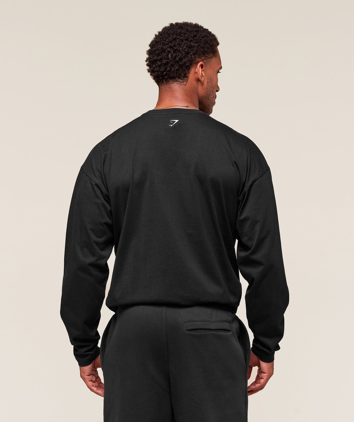 Gymshark Worn Graphic Long Sleeve Tee - Black
