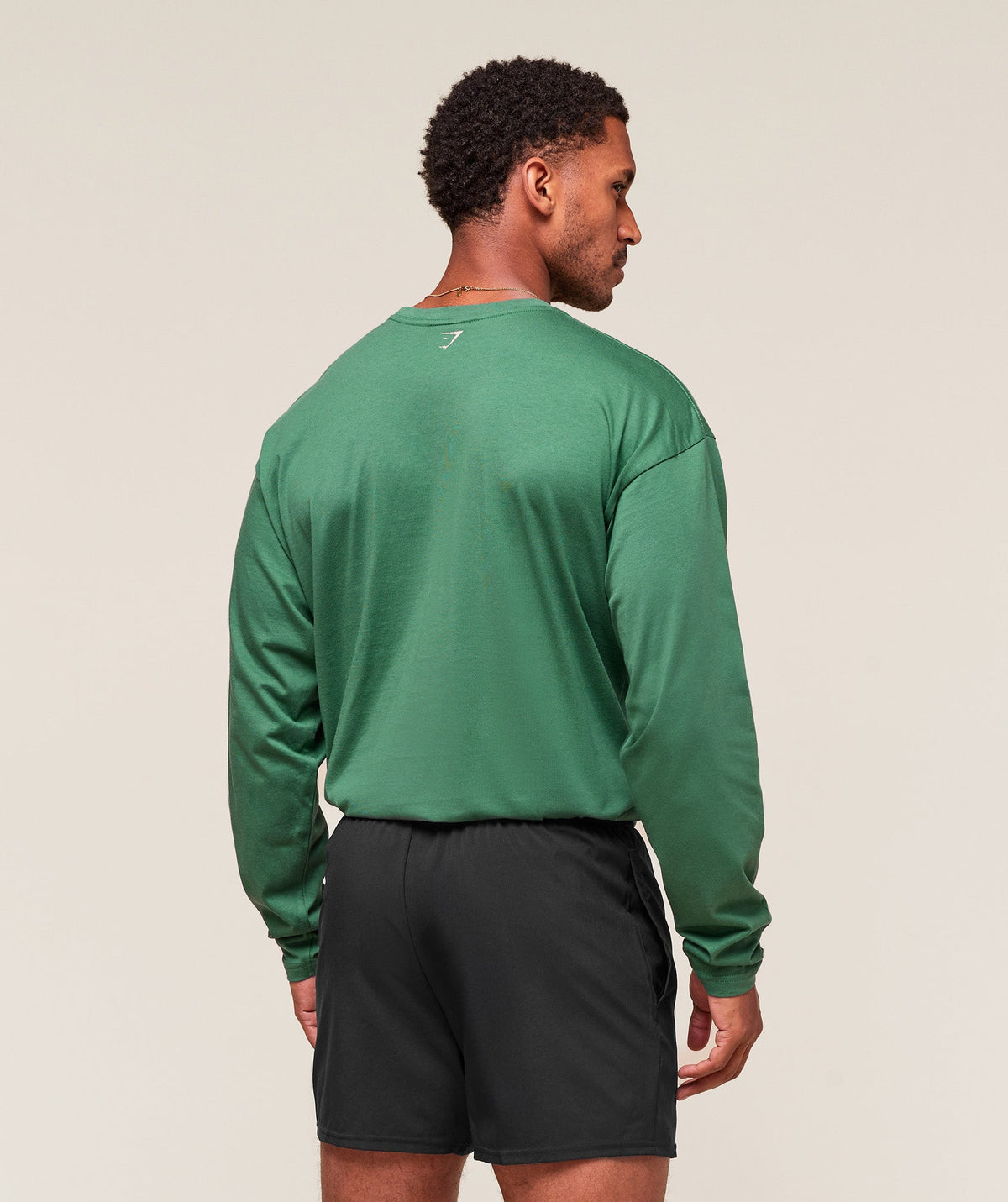 Gymshark Worn Graphic Long Sleeve Tee - Lift Green