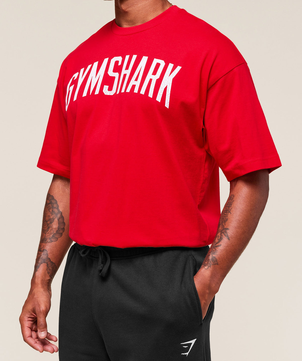 Gymshark Worn Graphic Tee - Athletic Red