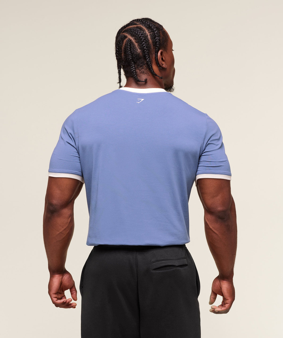 Gymshark XXL Strength Dept Ringer Tee - Worn Blue