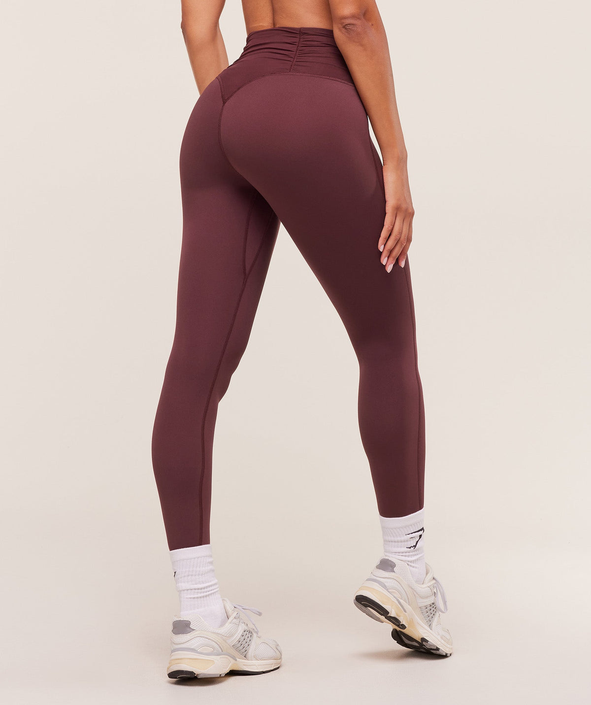 Gymshark Ruche Legging - Rich Maroon