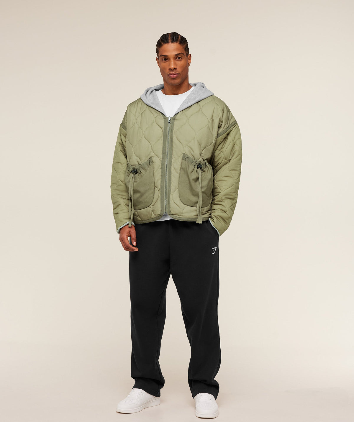 Gymshark x Saalt Studios Jacket - Utility Green/Guille Core Grey Marl