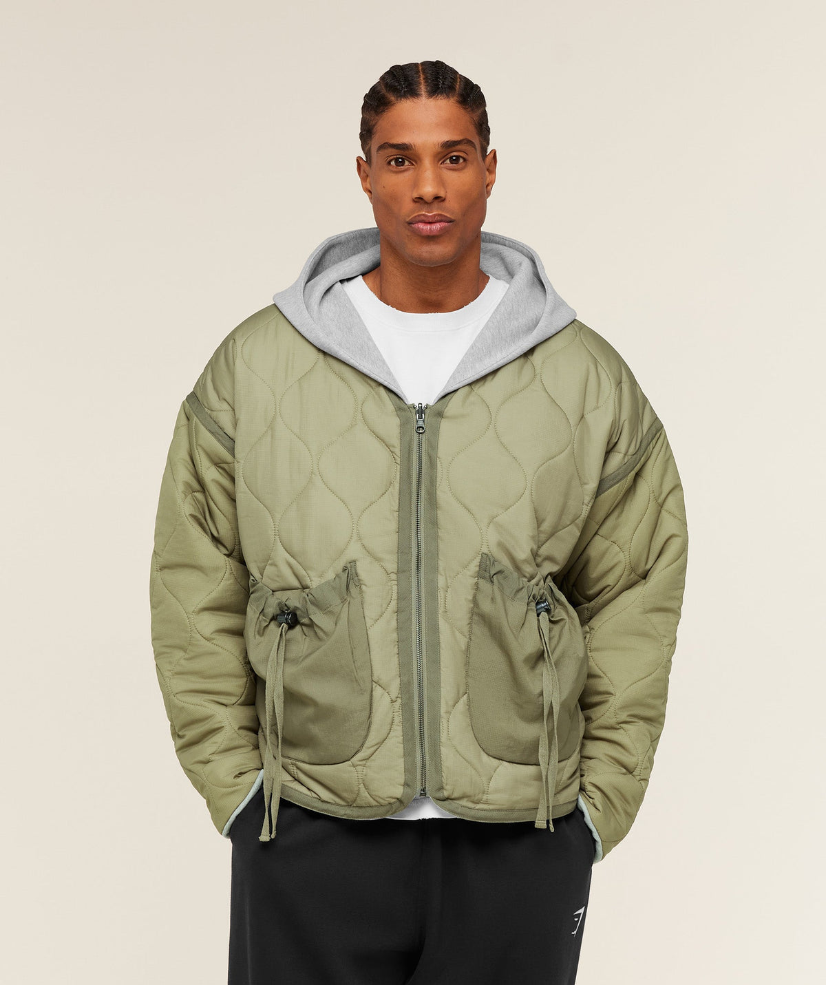 Gymshark x Saalt Studios Jacket - Utility Green/Guille Core Grey Marl