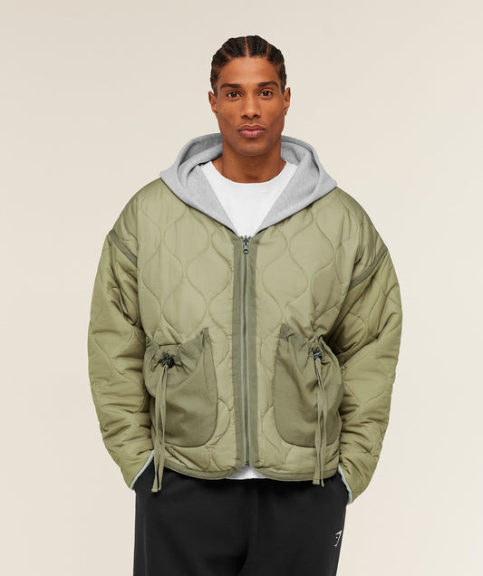Gymshark x Saalt Studios Jacket - Utility Green/Guille Core Grey Marl