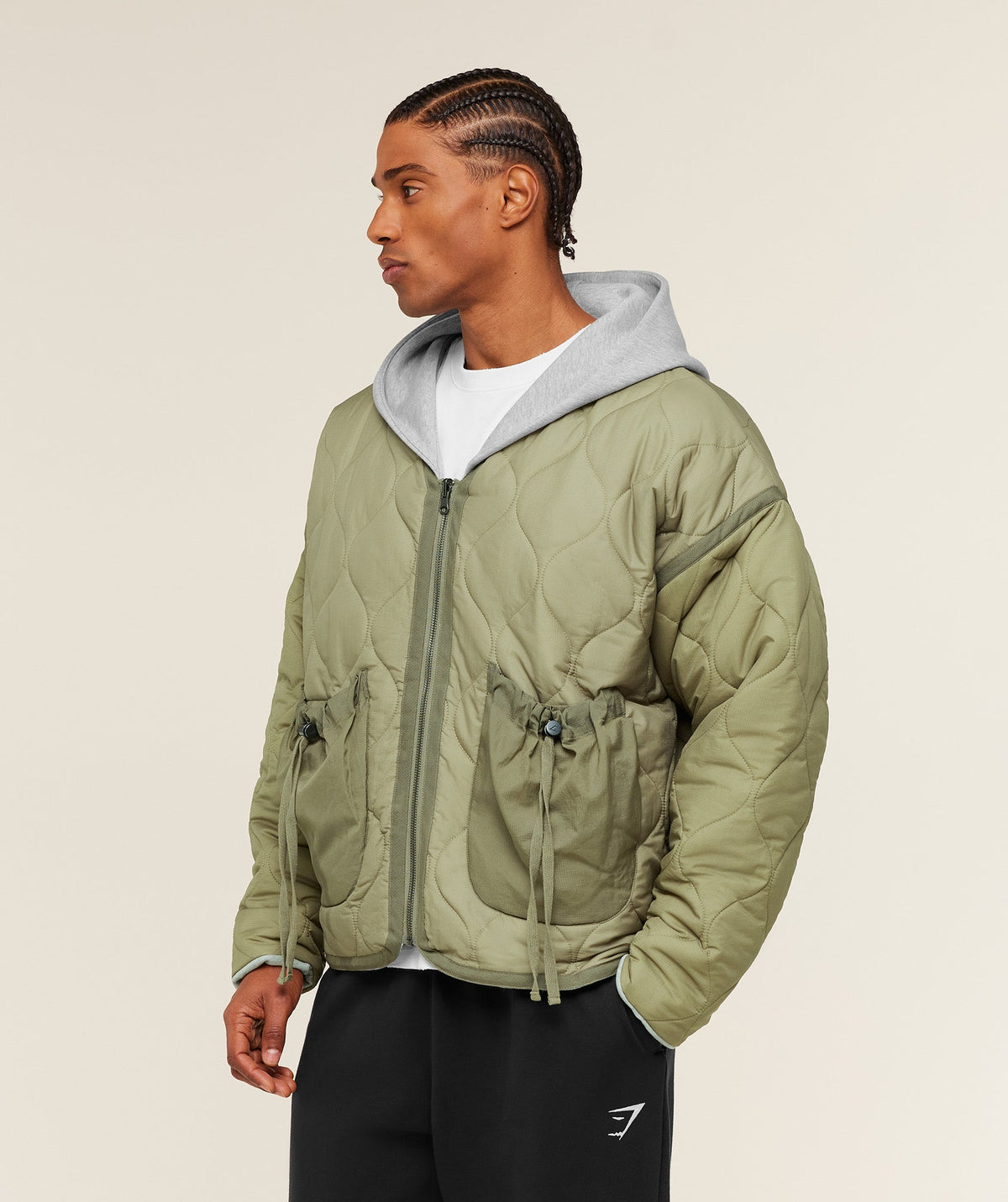 Gymshark x Saalt Studios Jacket - Utility Green/Guille Core Grey Marl
