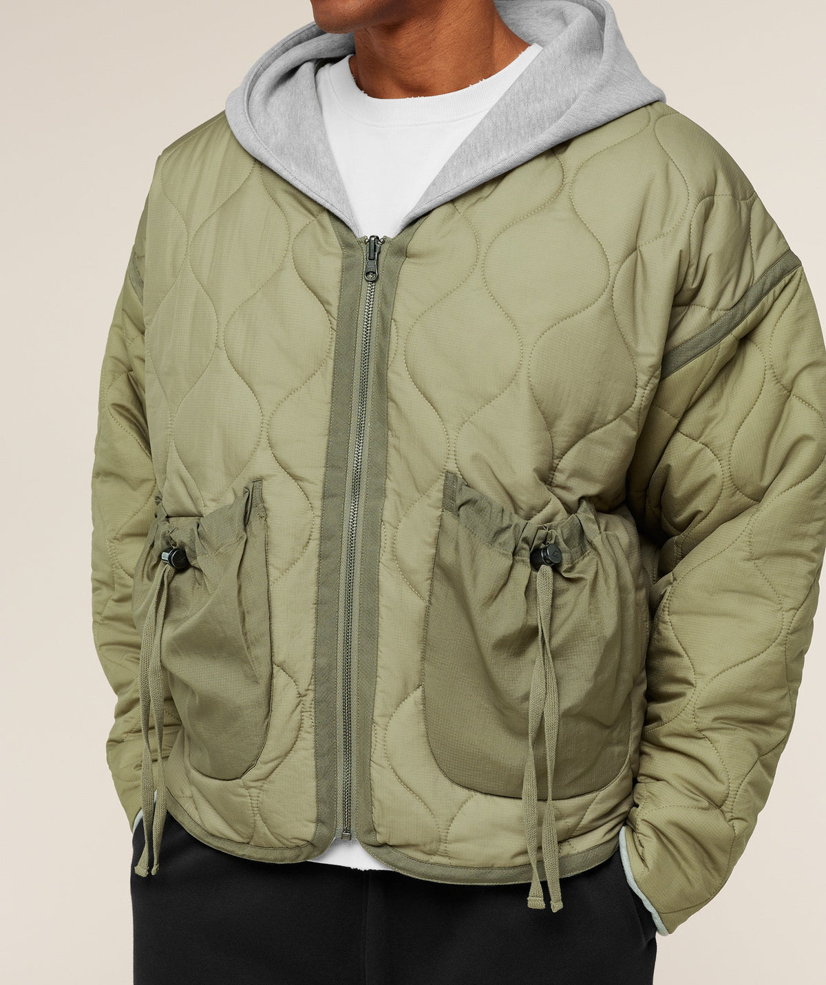 Gymshark x Saalt Studios Jacket - Utility Green/Guille Core Grey Marl