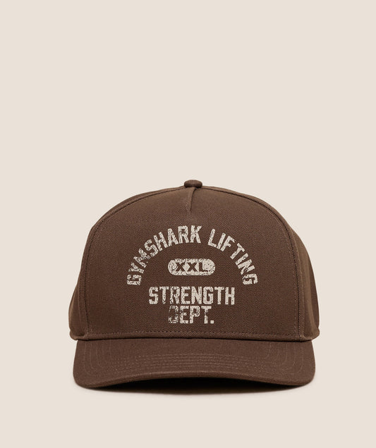 Gymshark Strength Dept Graphic Trucker - Camo Brown
