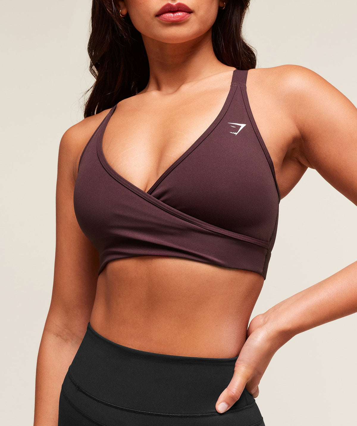 Gymshark Wrap Sports Bra - Cherry Purple