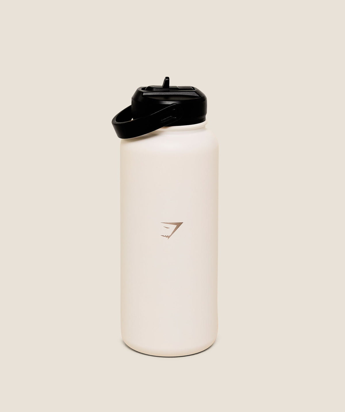 Gymshark Run Club Graphic Metal 1L w Straw Bottle - Soft White