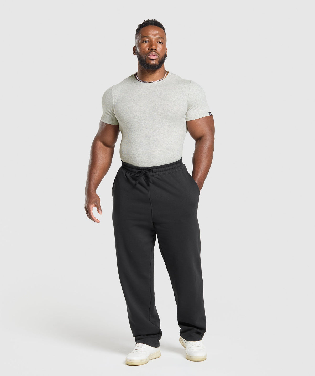 Gymshark Ribbed Tee - Stone Grey Marl