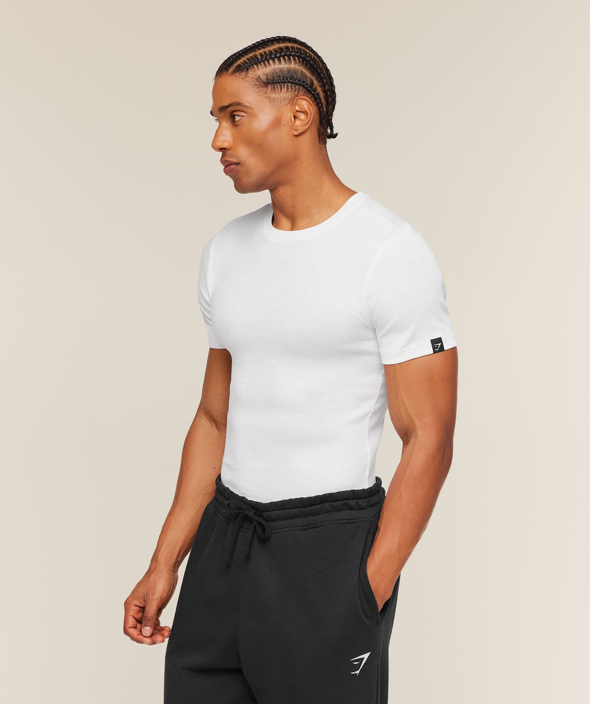 Gymshark Ribbed Tee - White