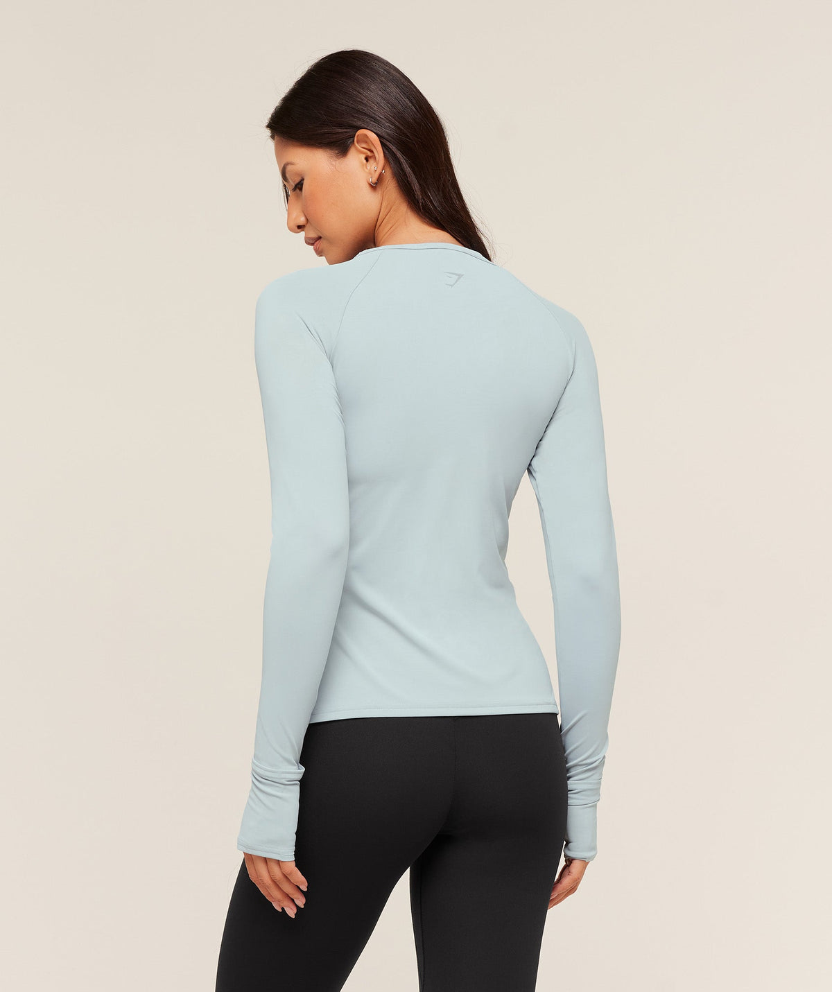 Gymshark Running Back Vent Long Sleeve Top - Smoke Blue