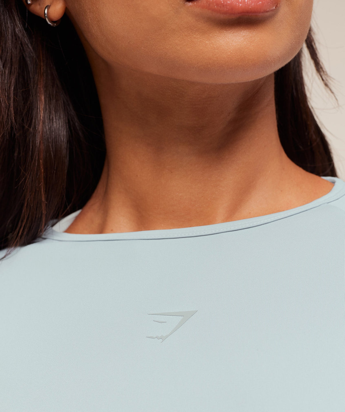 Gymshark Running Back Vent Long Sleeve Top - Smoke Blue