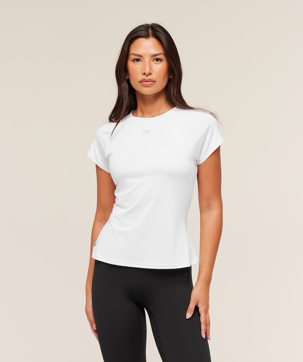 Gymshark Running Back Vent Tee - White