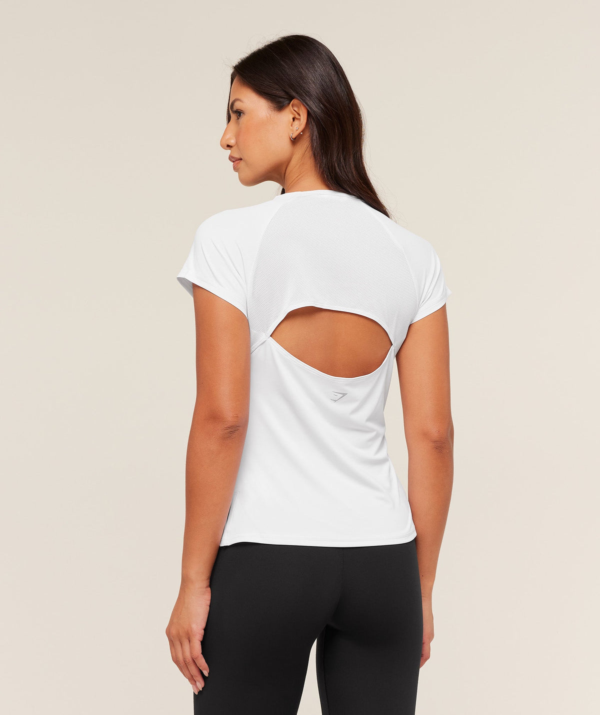 Gymshark Running Back Vent Tee - White