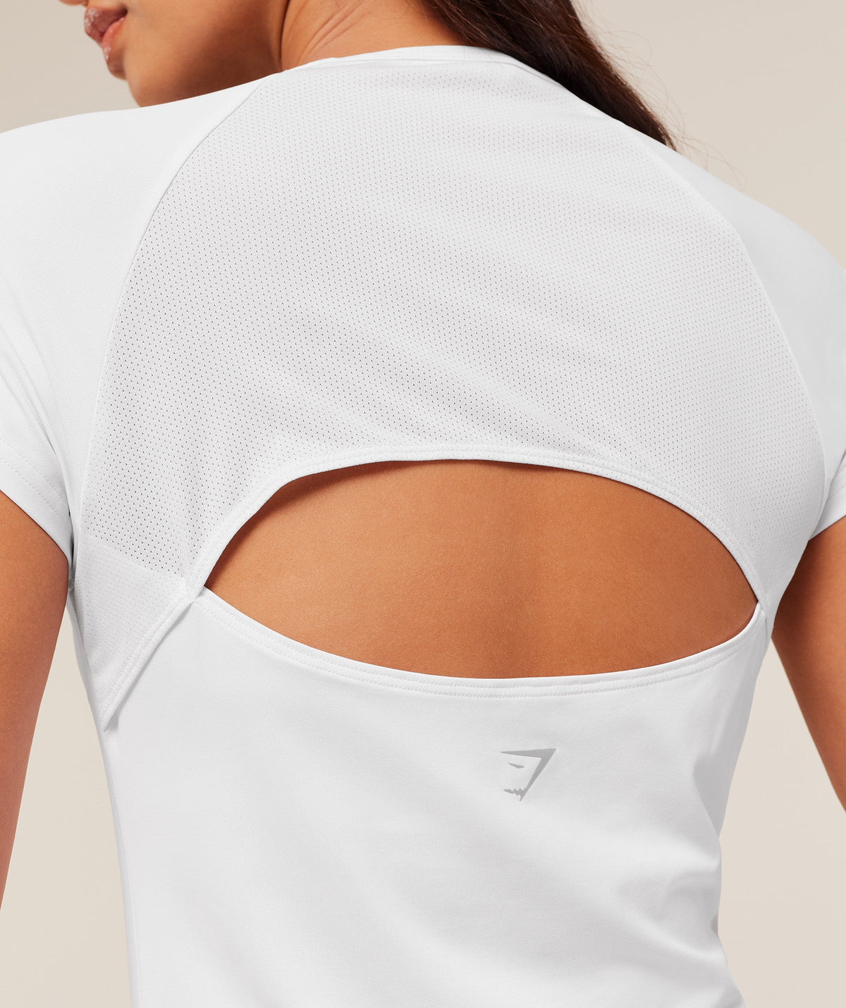 Gymshark Running Back Vent Tee - White