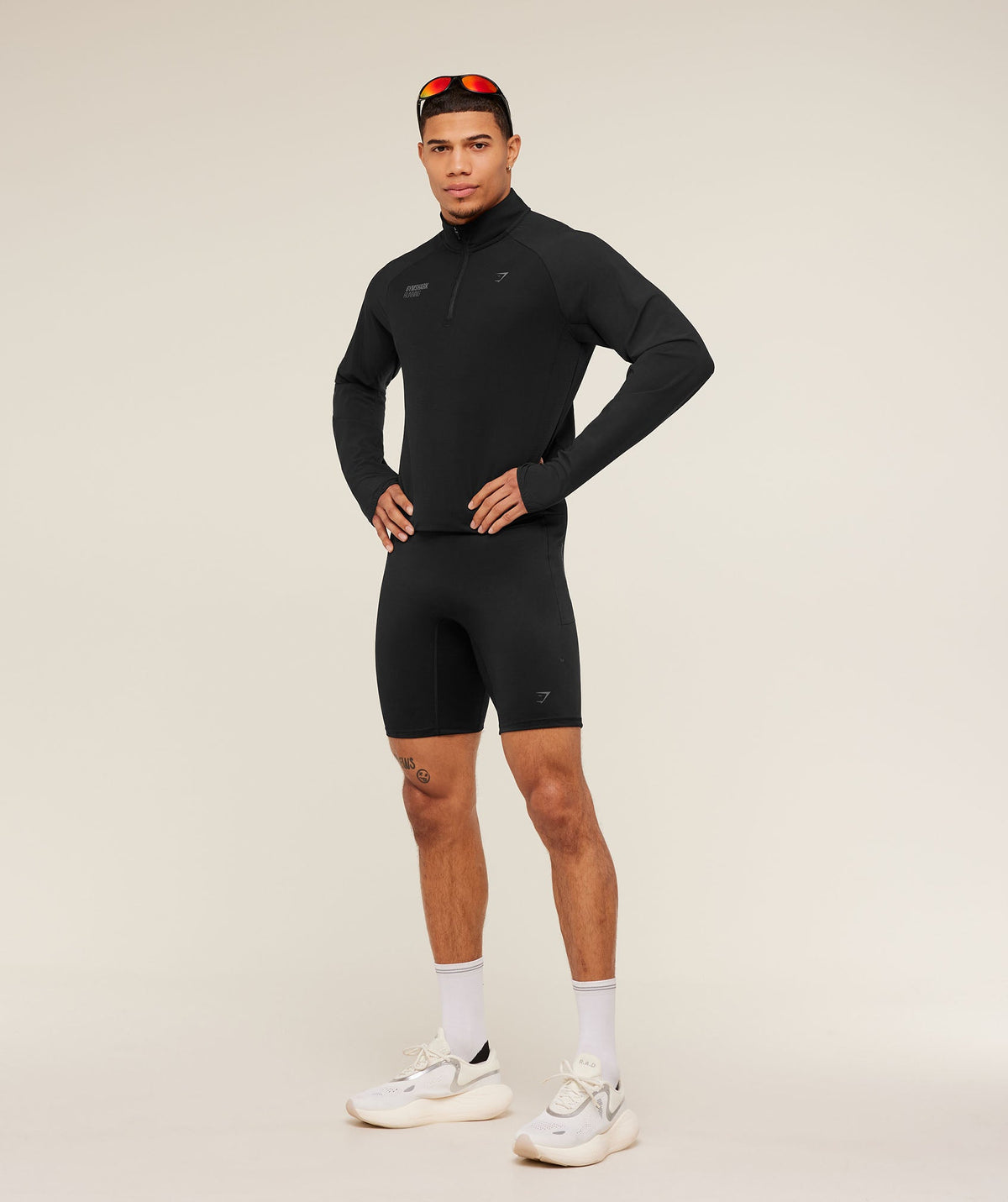 Gymshark Running Elite 1/4 Zip - Black