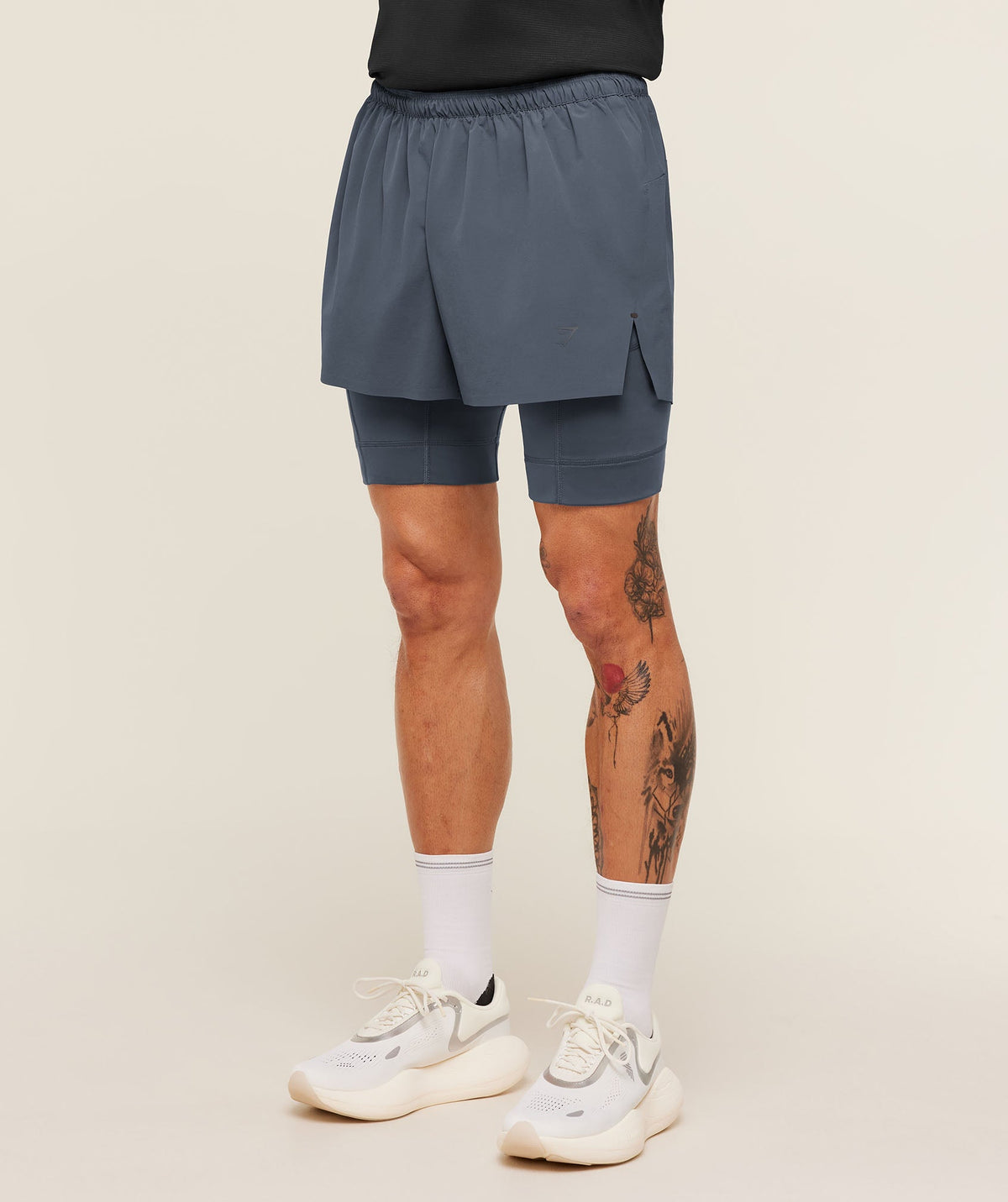 Gymshark Running Elite 2-in-1 5" Shorts - Titanium Blue