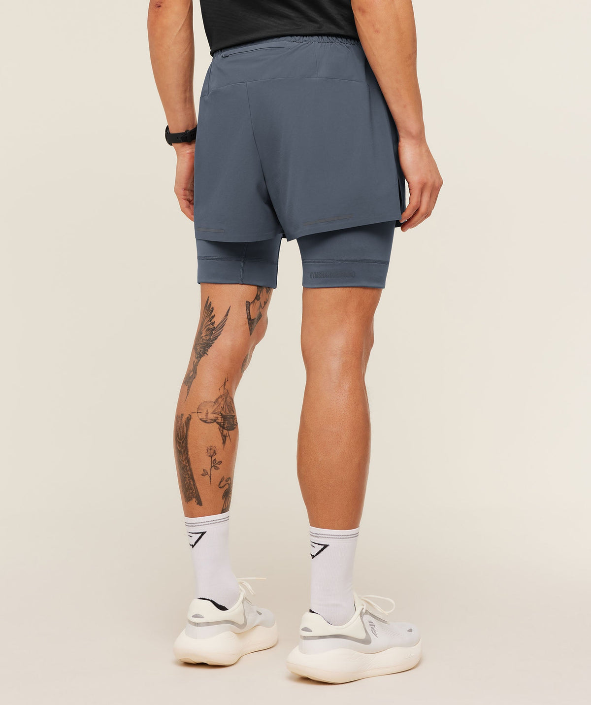 Gymshark Running Elite 2-in-1 5" Shorts - Titanium Blue