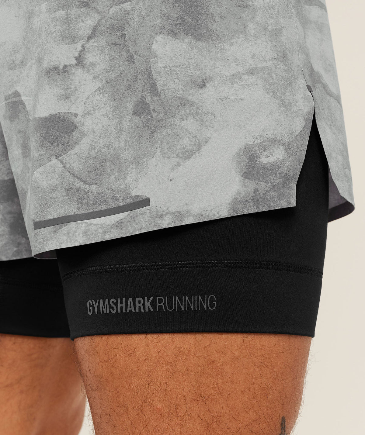 Gymshark Running Elite 2-in-1 5" Shorts - Smokey Grey/Black