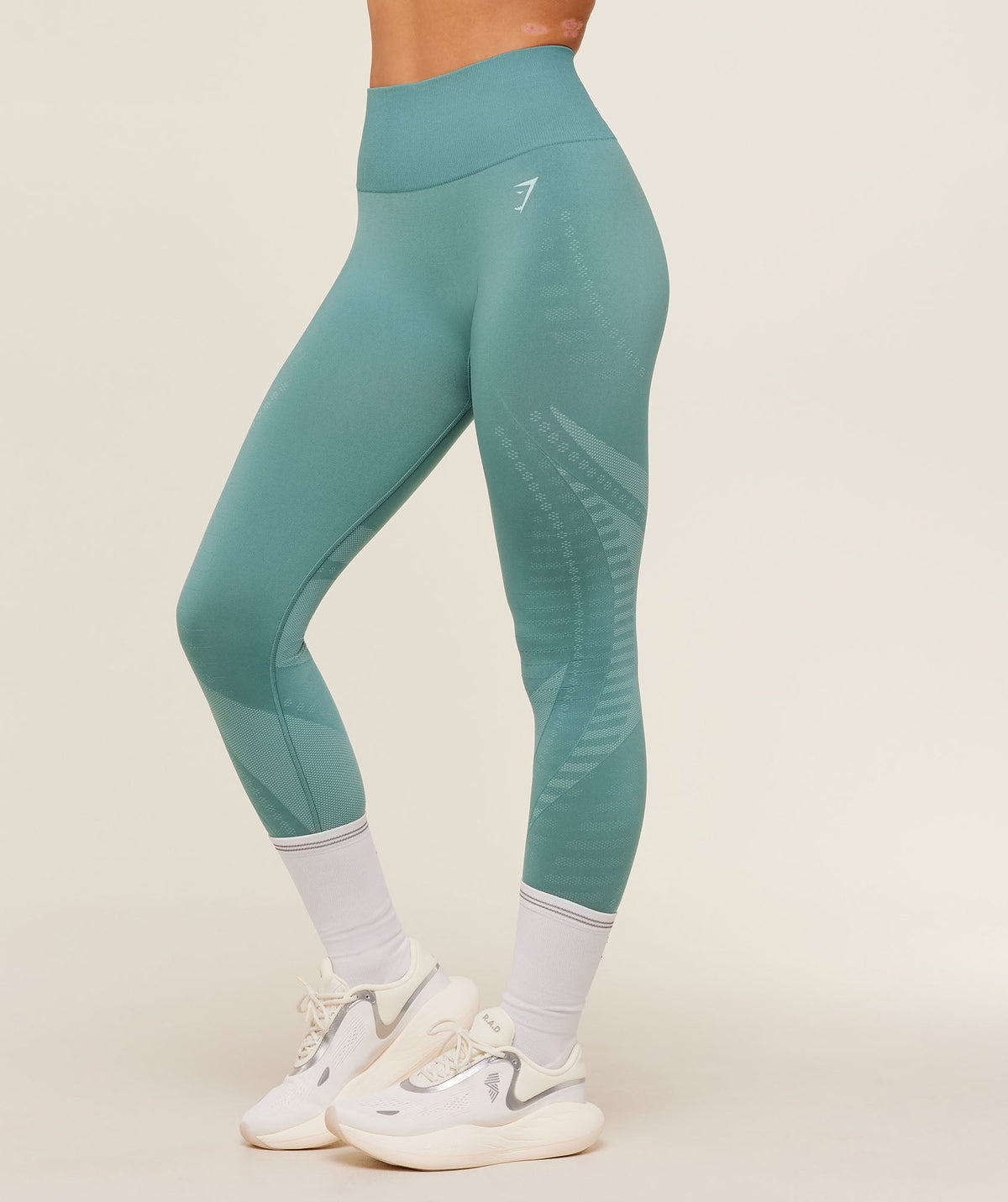 Gymshark Running Seamless Legging - Storm Blue/Lifestyle Blue