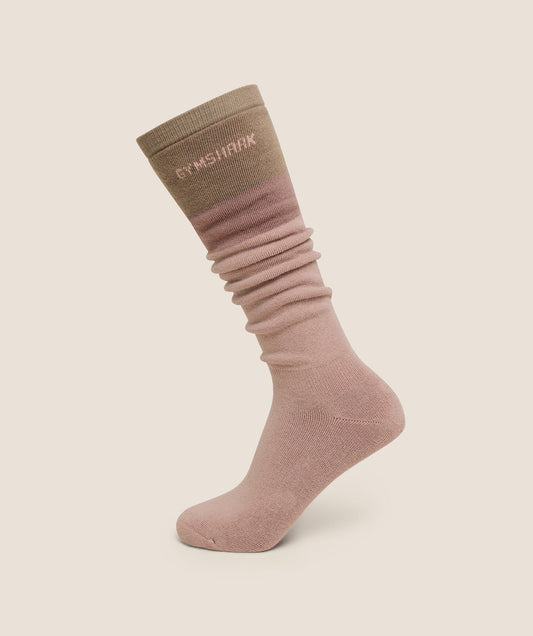 Gymshark Slouch Socks - Muted Pink