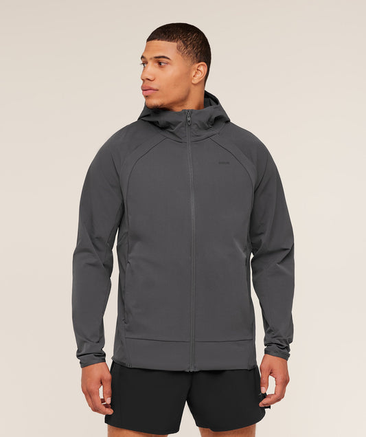 Gymshark Weekend Zip Through Shell Jacket - Onyx Grey