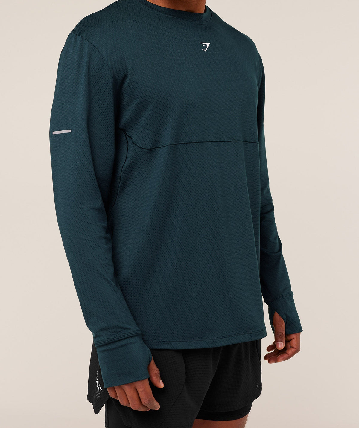 Gymshark Running Long Sleeve Tee - Deep Petrol Blue