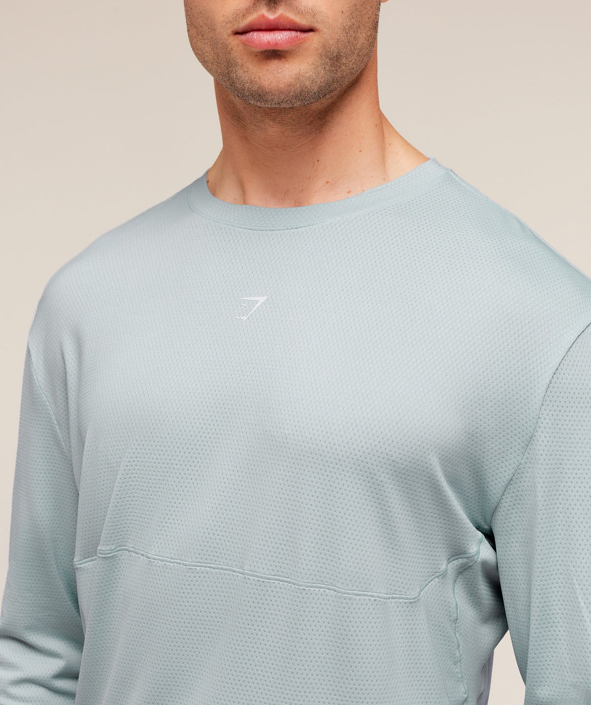 Gymshark Running Long Sleeve Tee - Smoke Blue