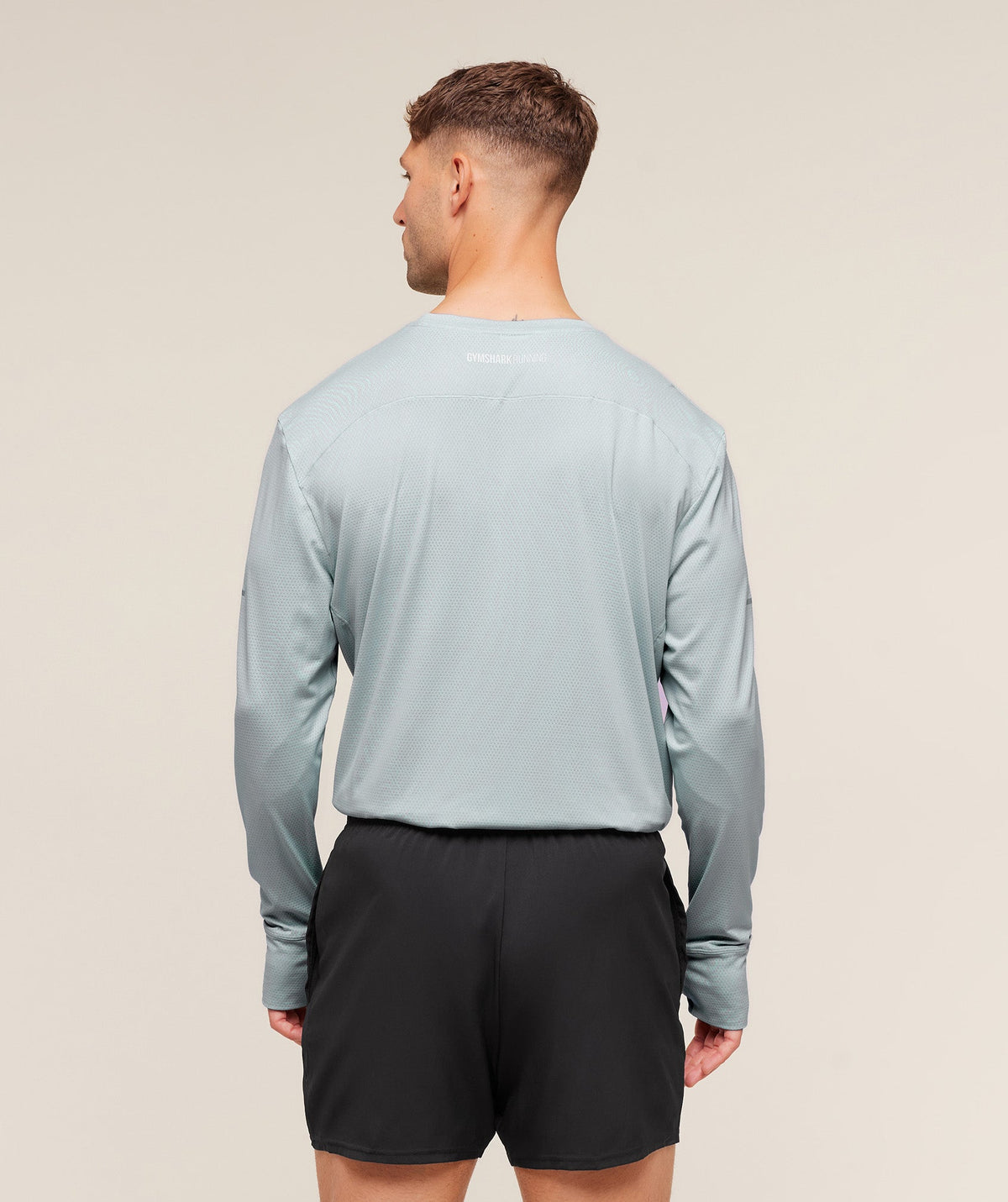 Gymshark Running Long Sleeve Tee - Smoke Blue