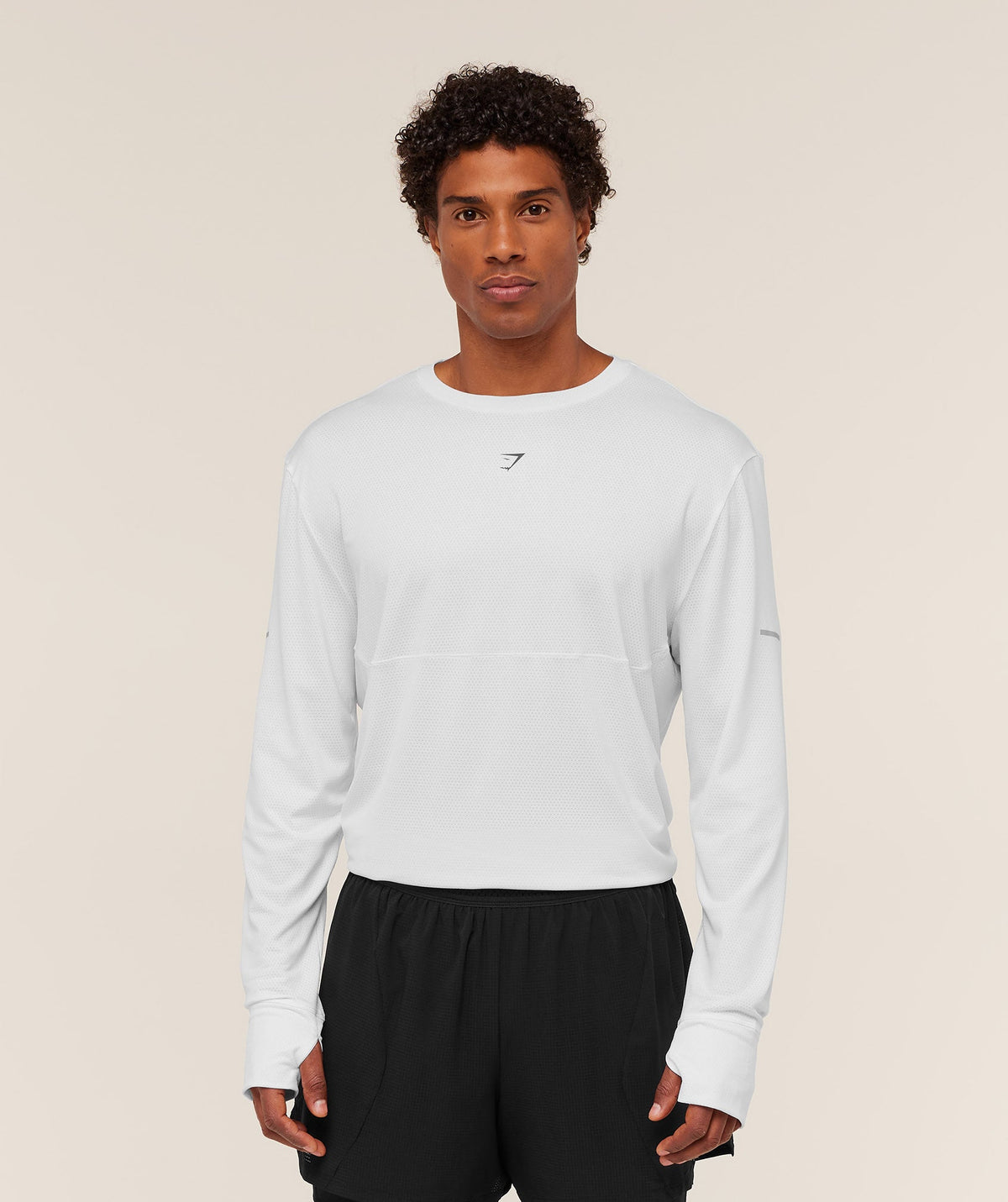 Gymshark Running Long Sleeve Tee - White