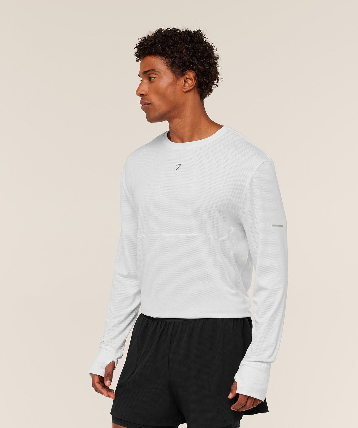 Gymshark Running Long Sleeve Tee - White