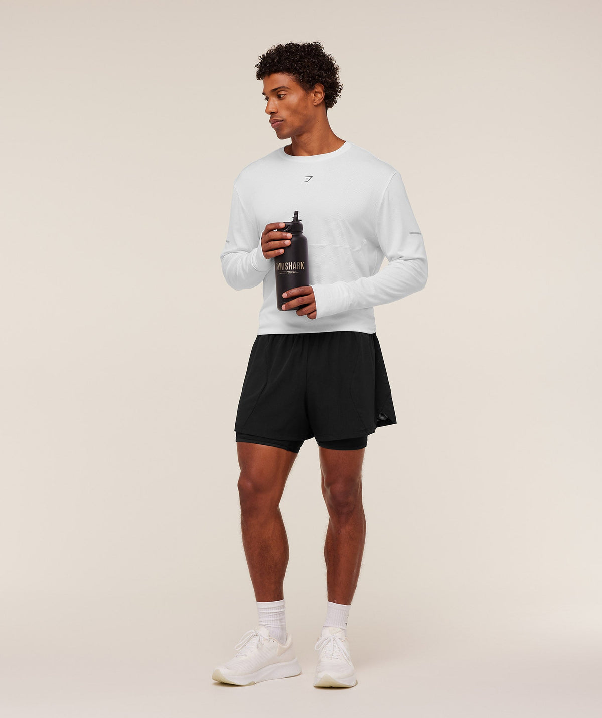 Gymshark Running Long Sleeve Tee - White