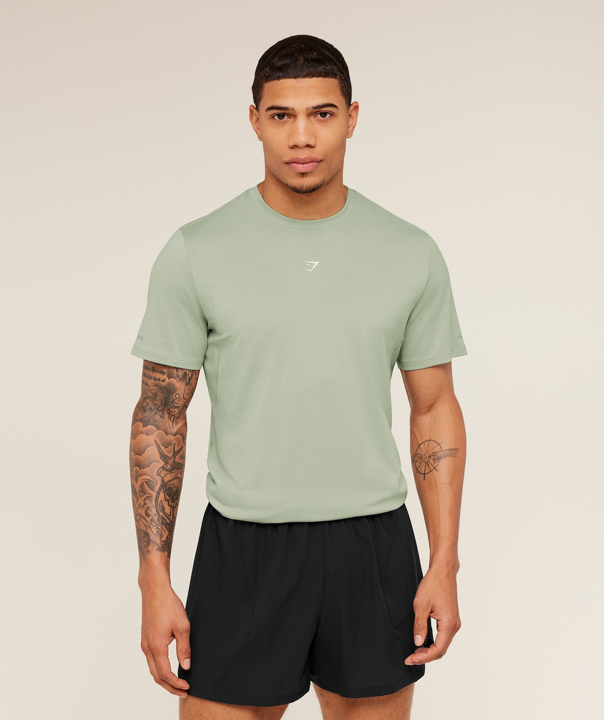 Gymshark Running Tee - Haze Green