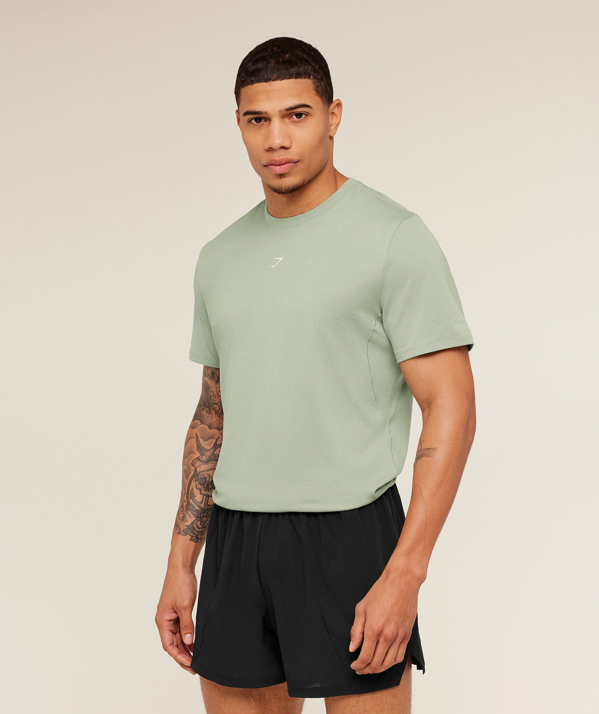 Gymshark Running Tee - Haze Green