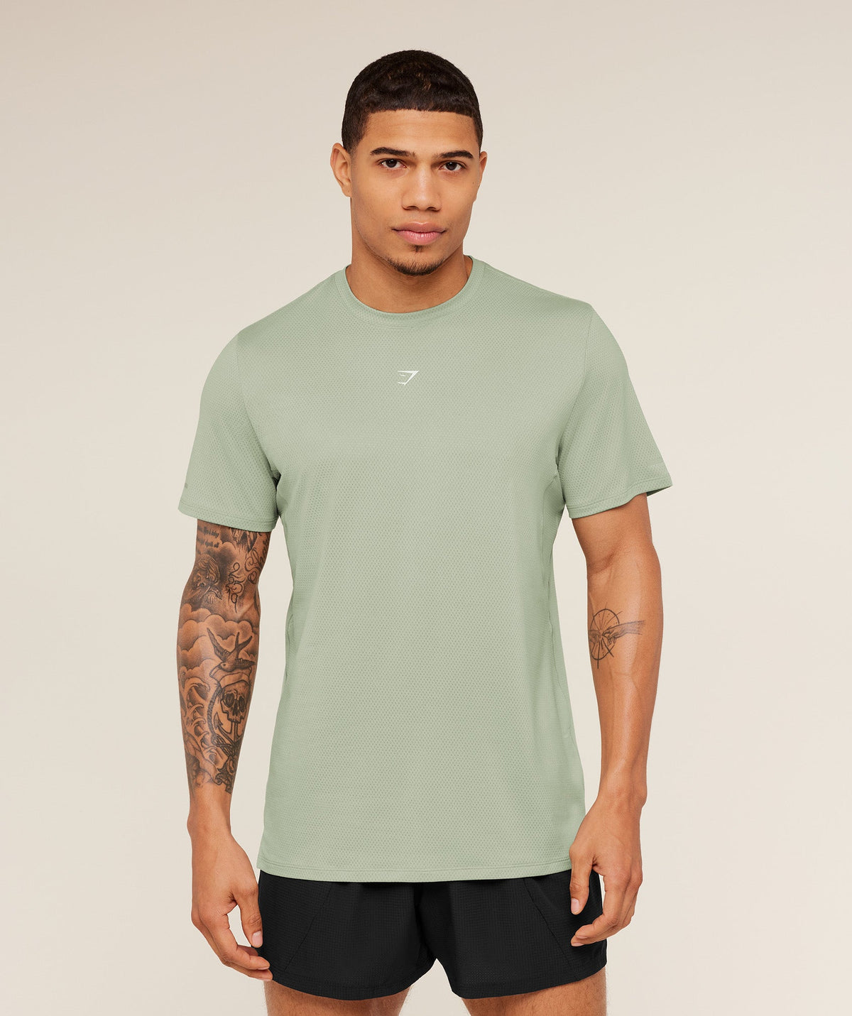 Gymshark Running Tee - Haze Green