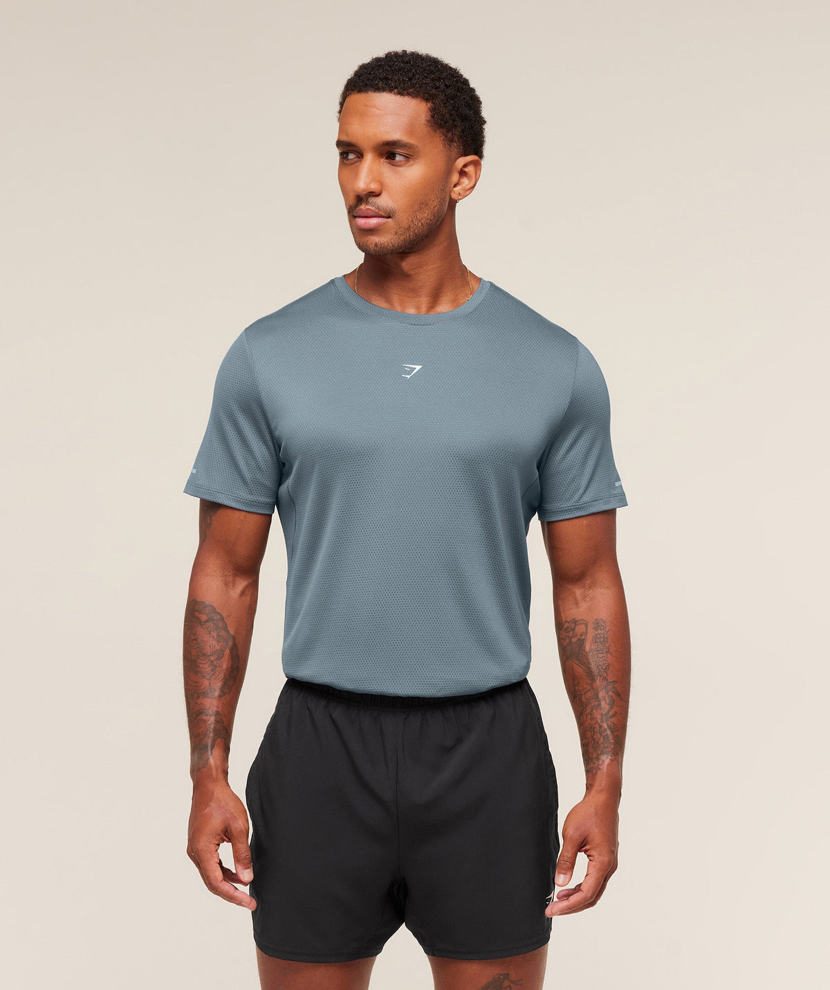 Gymshark Running Tee - Iron Blue
