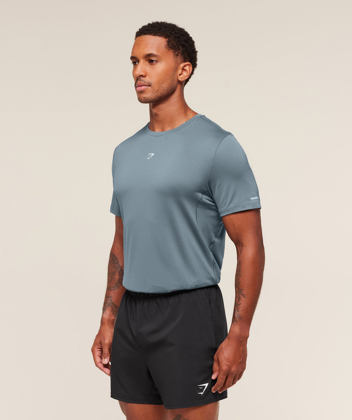 Gymshark Running Tee - Iron Blue