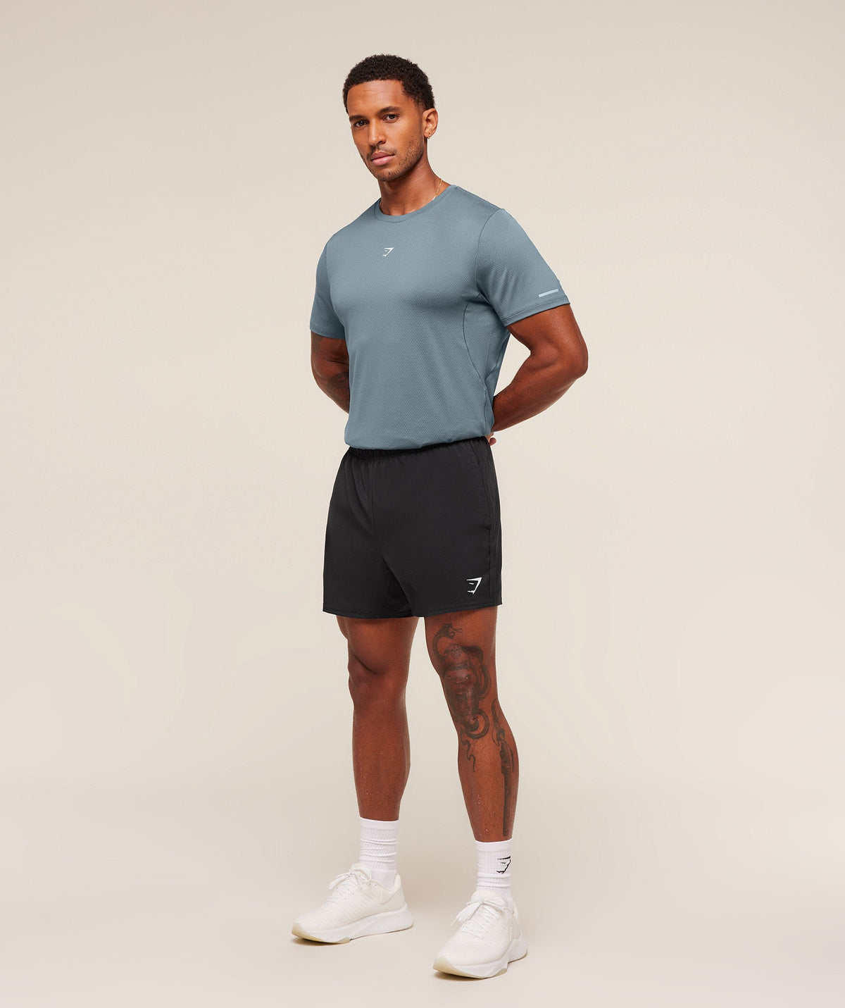 Gymshark Running Tee - Iron Blue