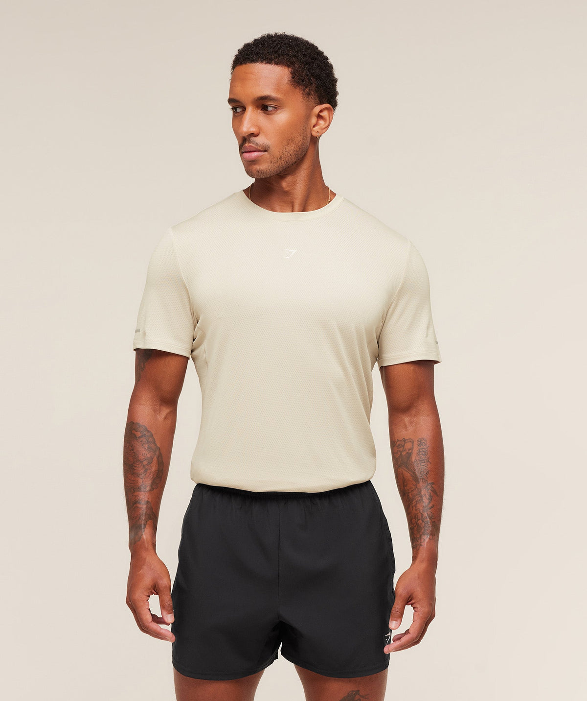Gymshark Running Tee - Pebble Grey