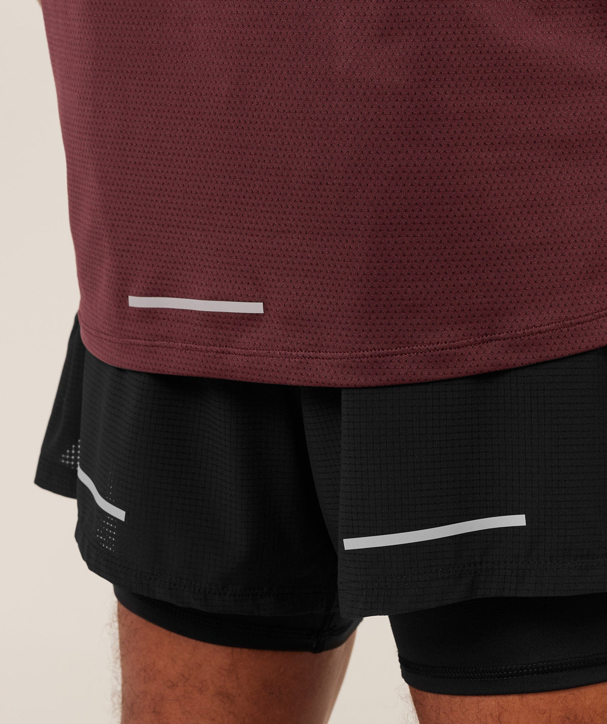 Gymshark Running Tee - Rich Maroon