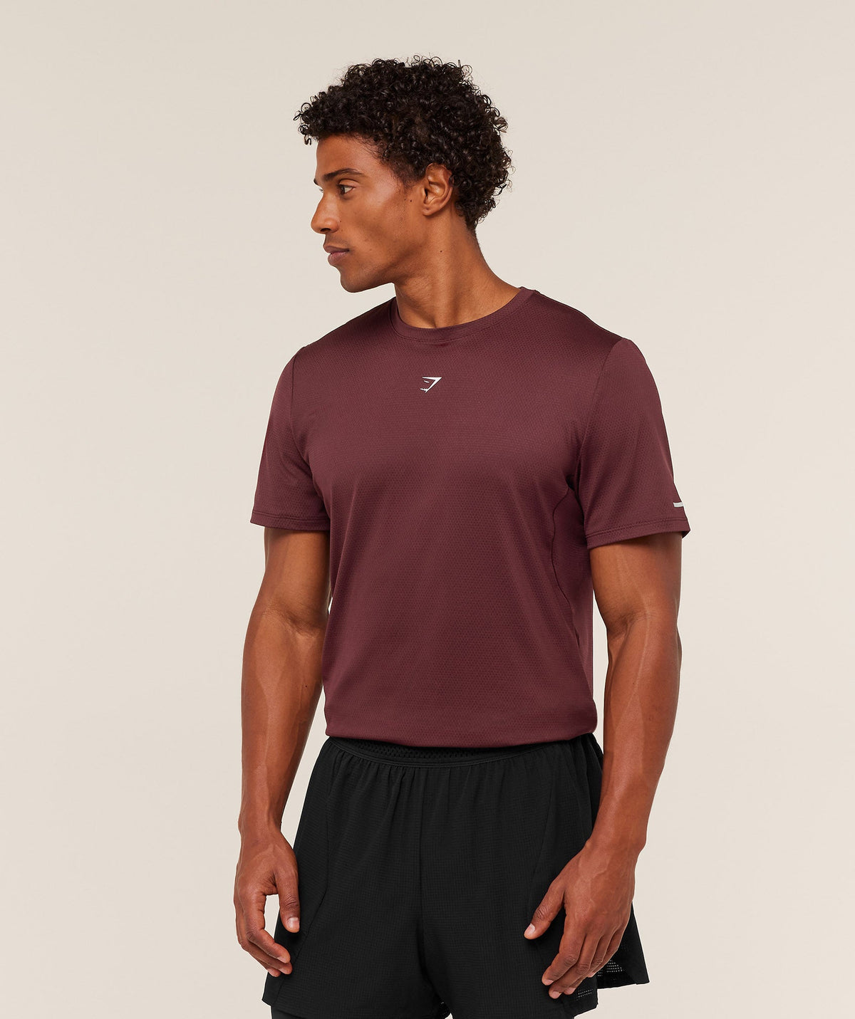 Gymshark Running Tee - Rich Maroon