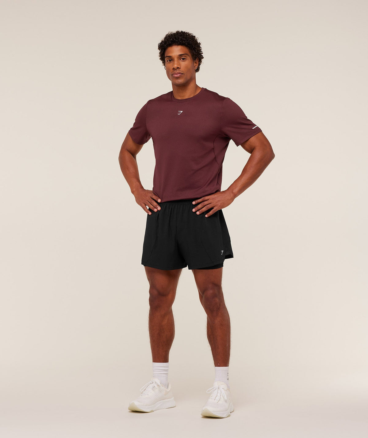 Gymshark Running Tee - Rich Maroon