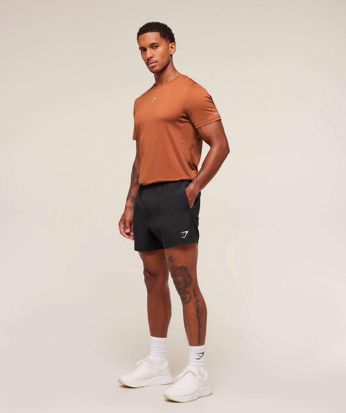 Gymshark Running Tee - Spiced Brown