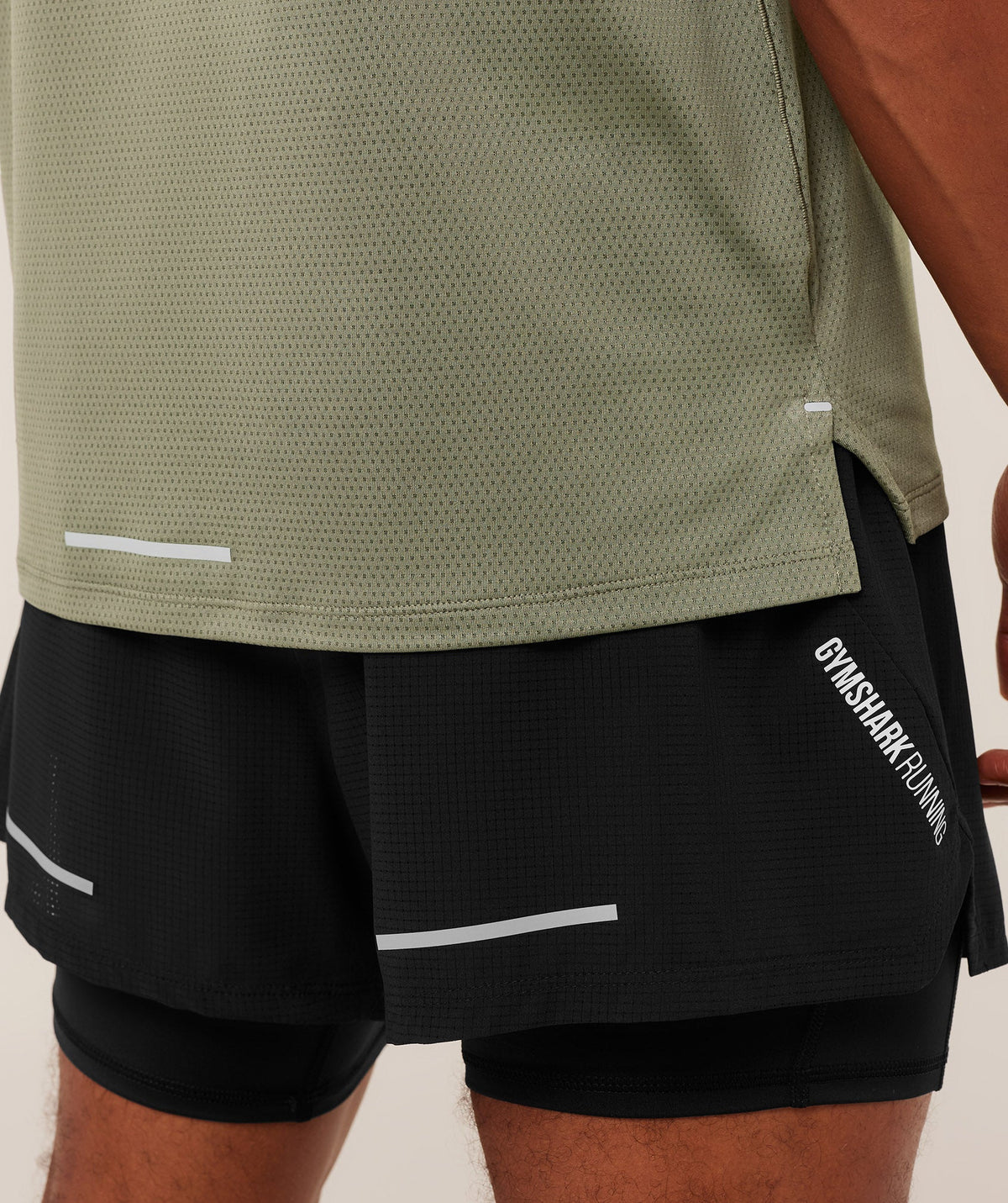 Gymshark Running Tee - Base Green