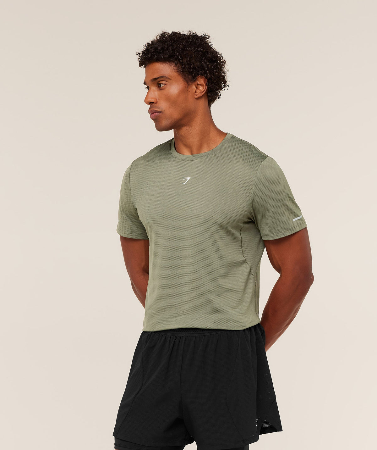 Gymshark Running Tee - Base Green