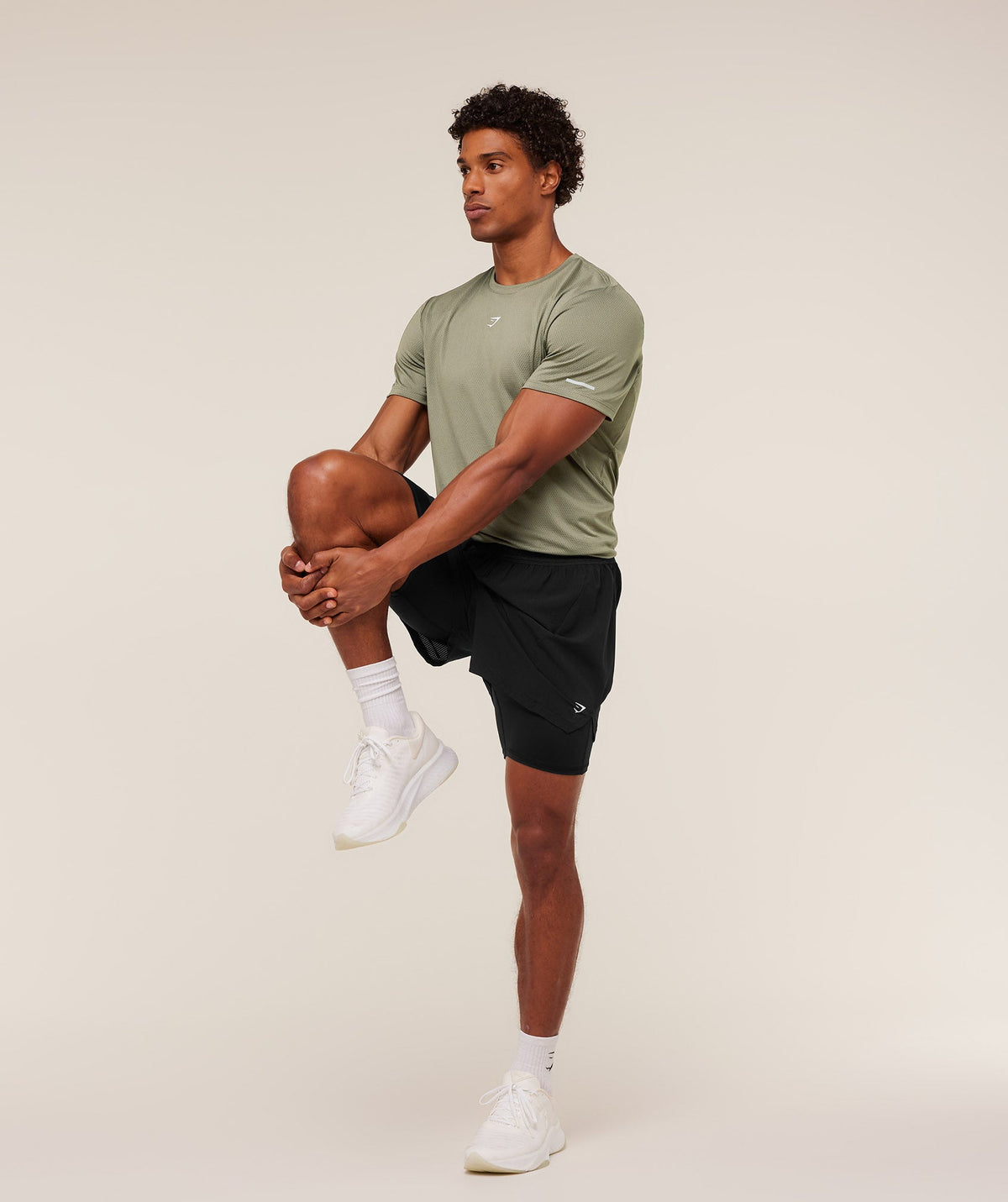 Gymshark Running Tee - Base Green
