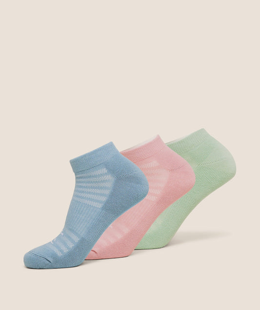Gymshark Trainer Sock 3pk - Bench Blue/Cloud Pink/Clay Green