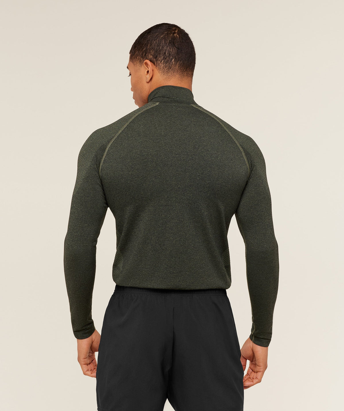Gymshark Vital Seamless 1/4 Zip - Core Olive/Black