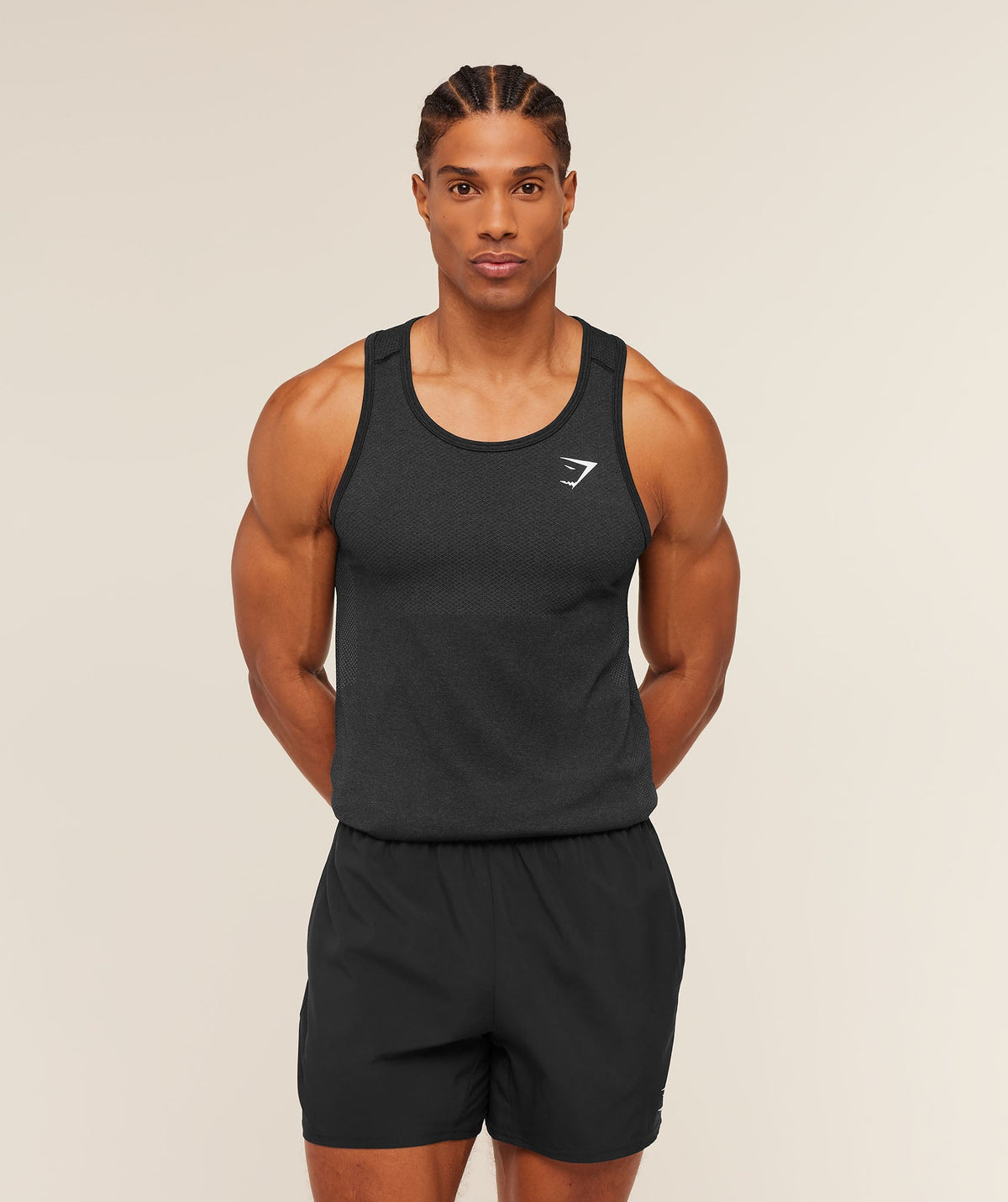 Gymshark Vital Tank - Black/Silhouette Grey